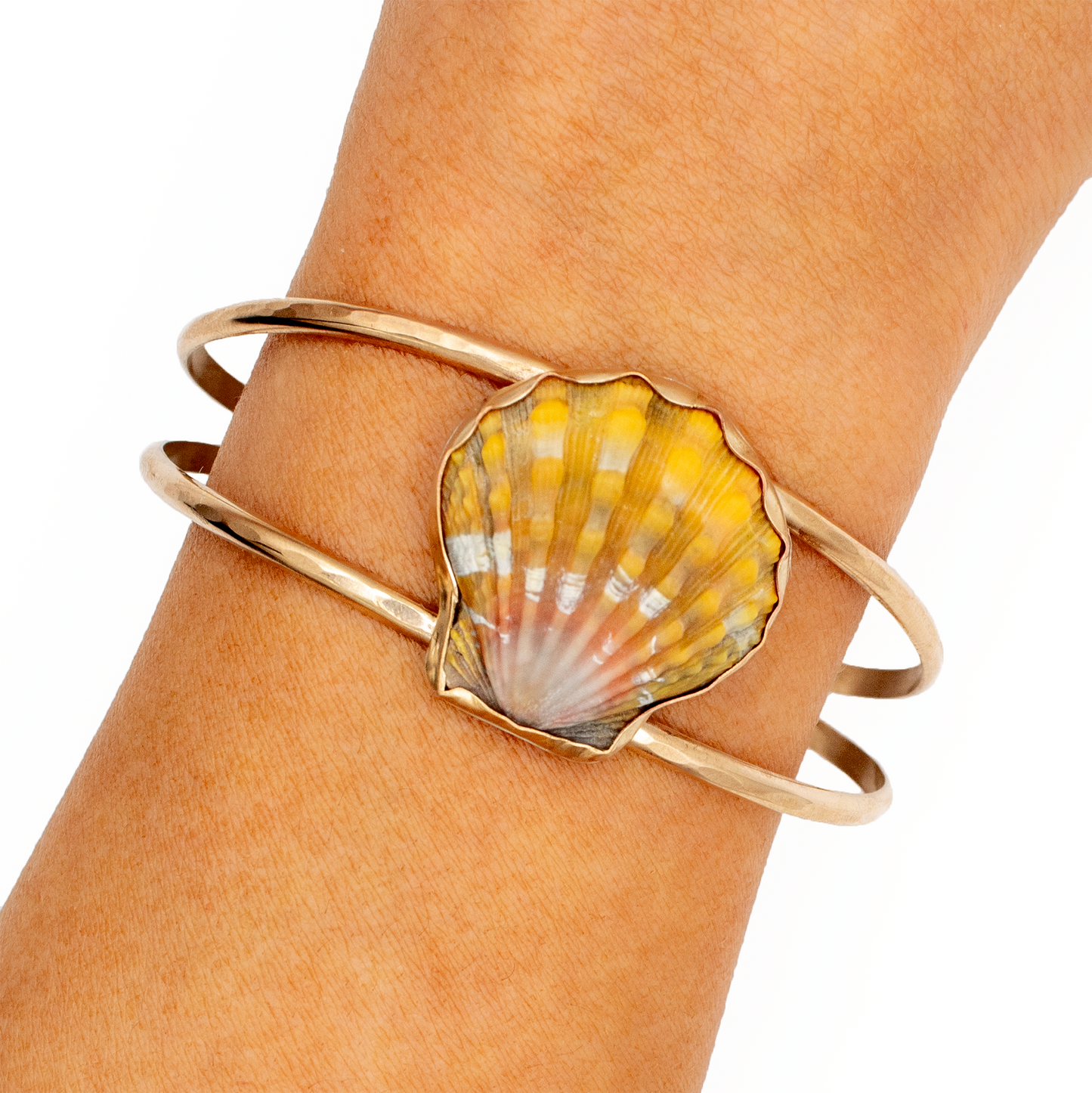 Hawaiian Sunrise Shell Double Cuff