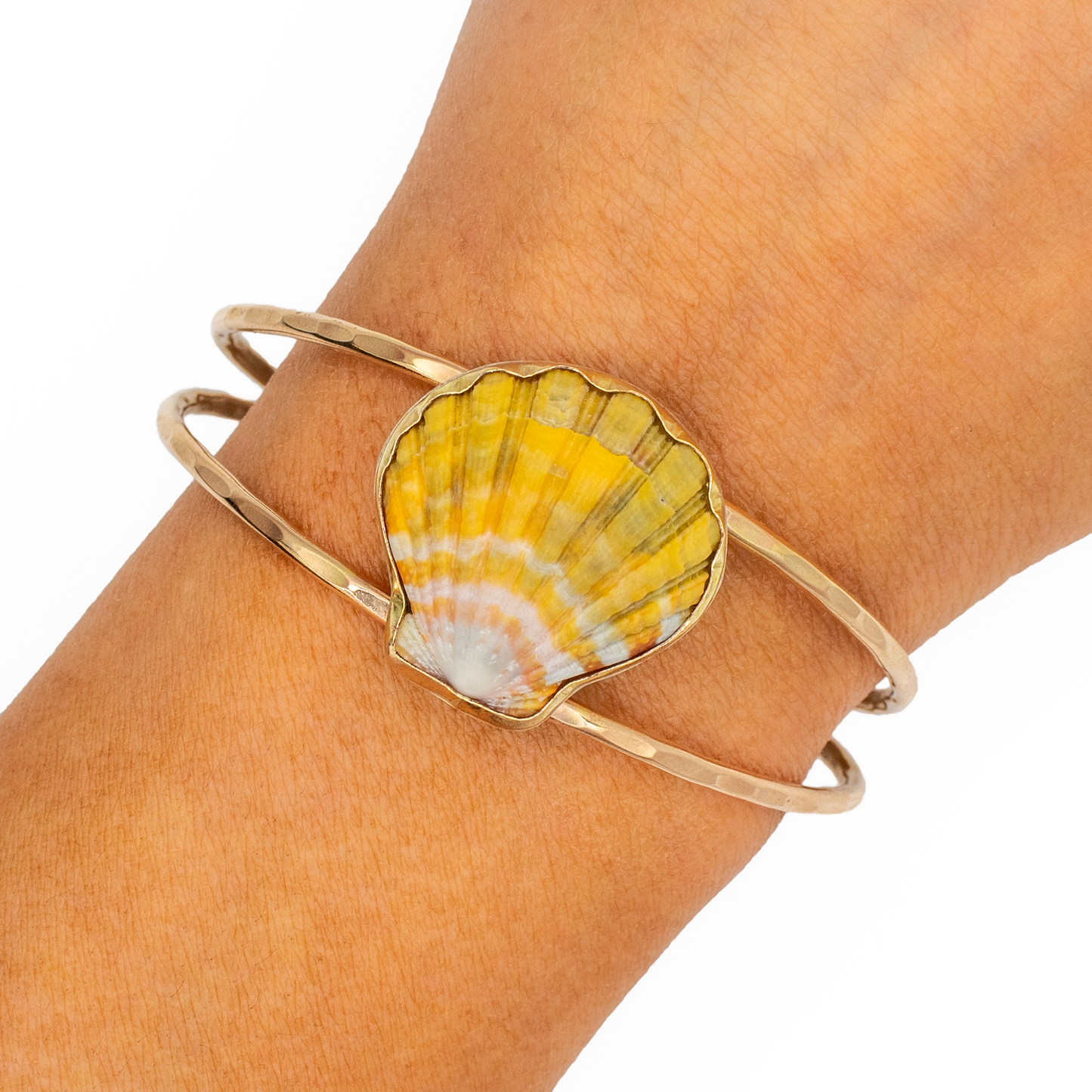 Hawaiian Sunrise Shell Double Cuff